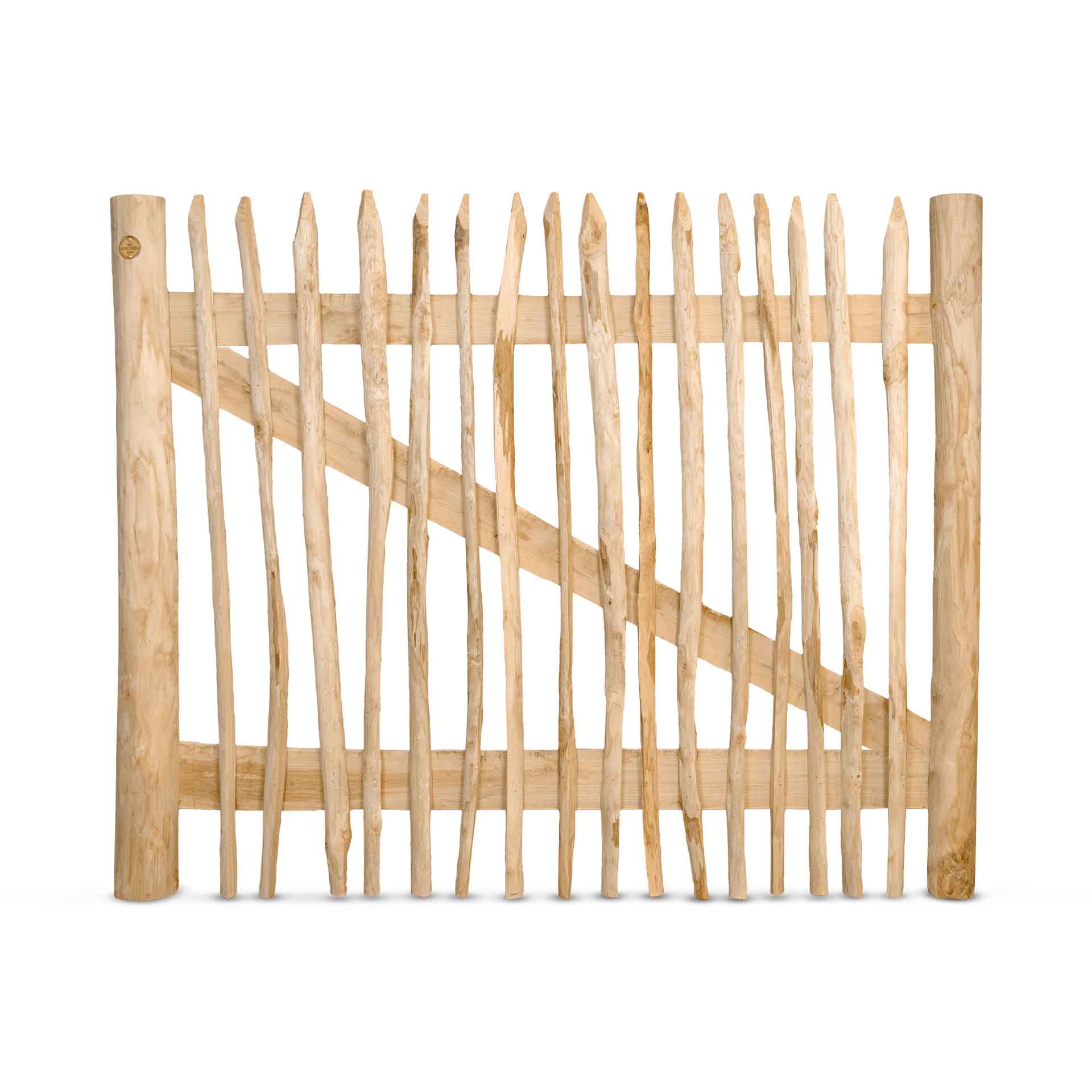 Classic Staketenzaun-Tor (genagelte Ausführung), Edelkastanie B170 cm H120 cm Classic Staketenzaun-Tor (genagelte Ausführung), Edelkastanie B170 cm H120 cm