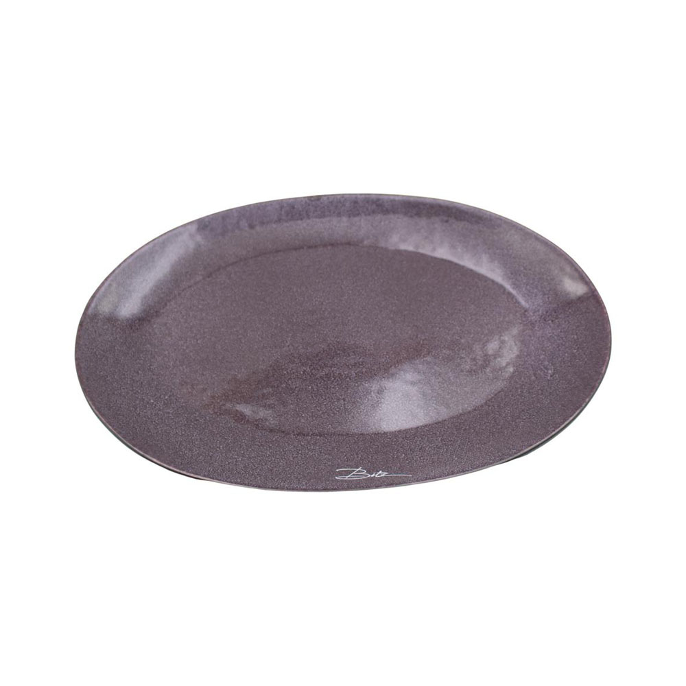 BITZ Sevierschale oval Steingut schwarz lila, 45x34cm BITZ Sevierschale oval Steingut schwarz lila, 45x34cm