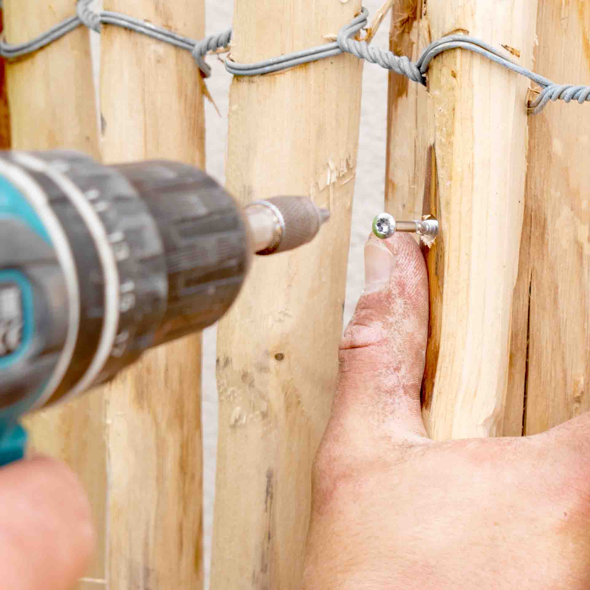 Premium roestvrijstalen schroeven met boorkop (100 stuks, 4,5 x 60 mm, Torx) voor het bevestigen van schapenhekken