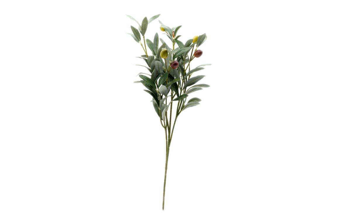 Colmore Olivenzweig, küntslich, mit  grünen Blättern und Oliven, 54cm