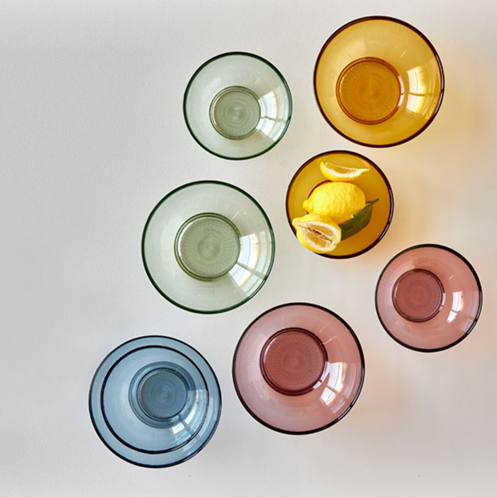 Bitz Glasschüssel, Rosa, D 24cm, 100% recyceltes Glas
