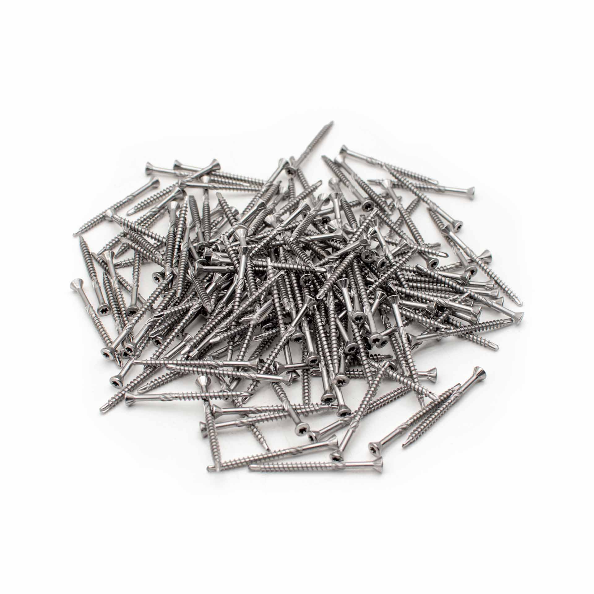 Premium Edelstahlschrauben mit Bohrkopf (100 Stück, 4,5x60mm, Torx) für Staketenzaun-Befestigung