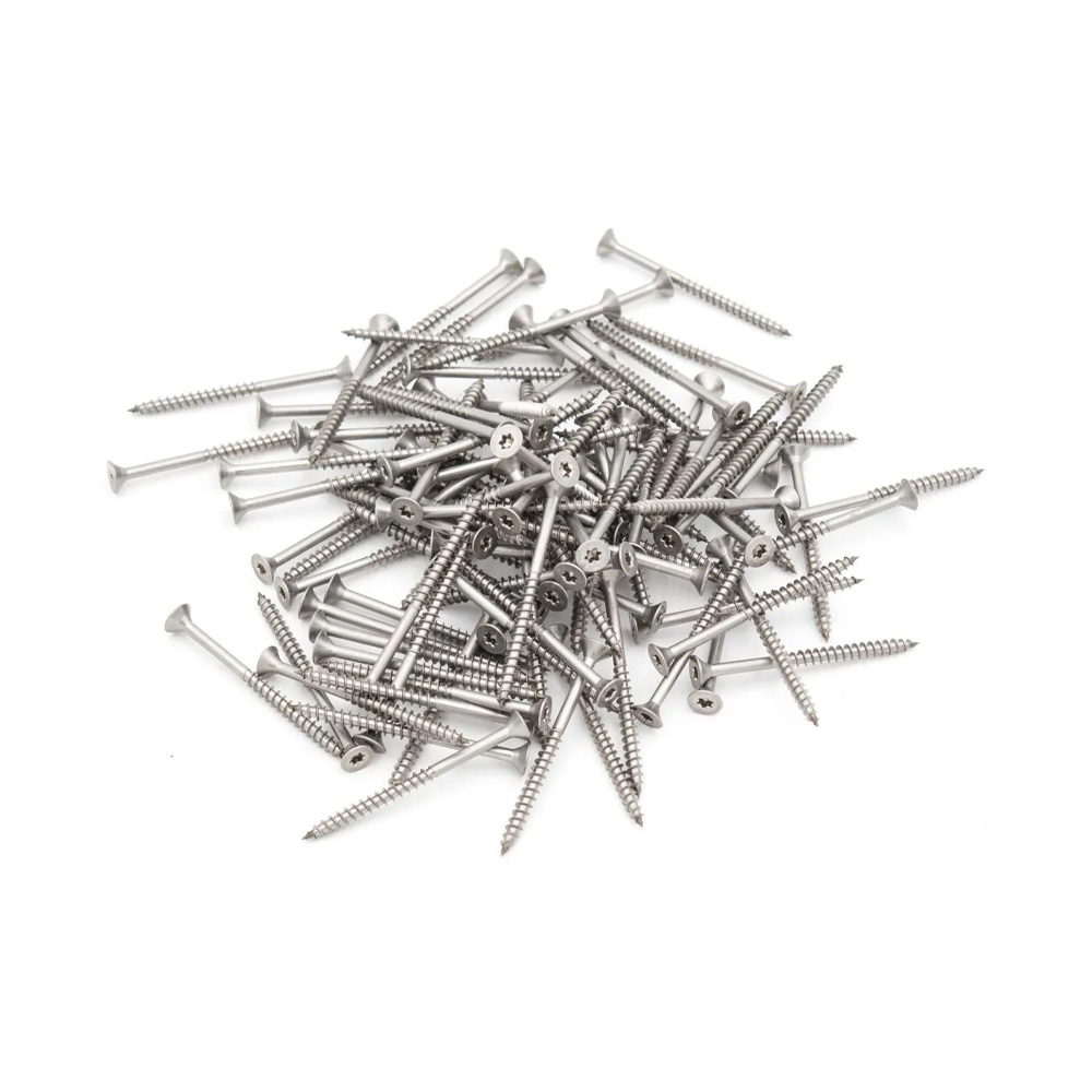 Edelstahlschrauben (100 Stück, 4,5x60mm, Torx) für Staketenzaun-Befestigung