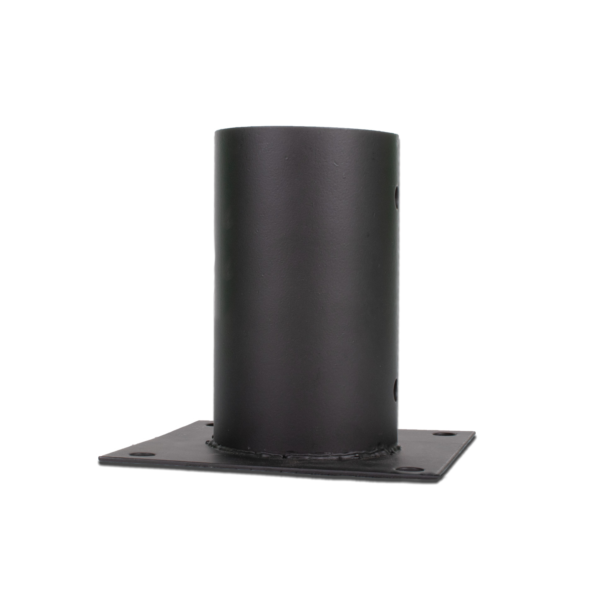 Aufschraubhülse (80 mm) für Rundholzpfosten, pulverbeschichtet, schwarz Aufschraubhülse (80 mm) für Rundholzpfosten, pulverbeschichtet, schwarz