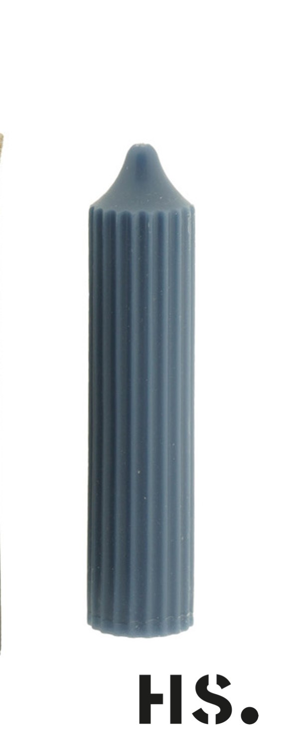 Stabkerze Stripe, 3,5 x15,5cm, Farbe Dunkelblau