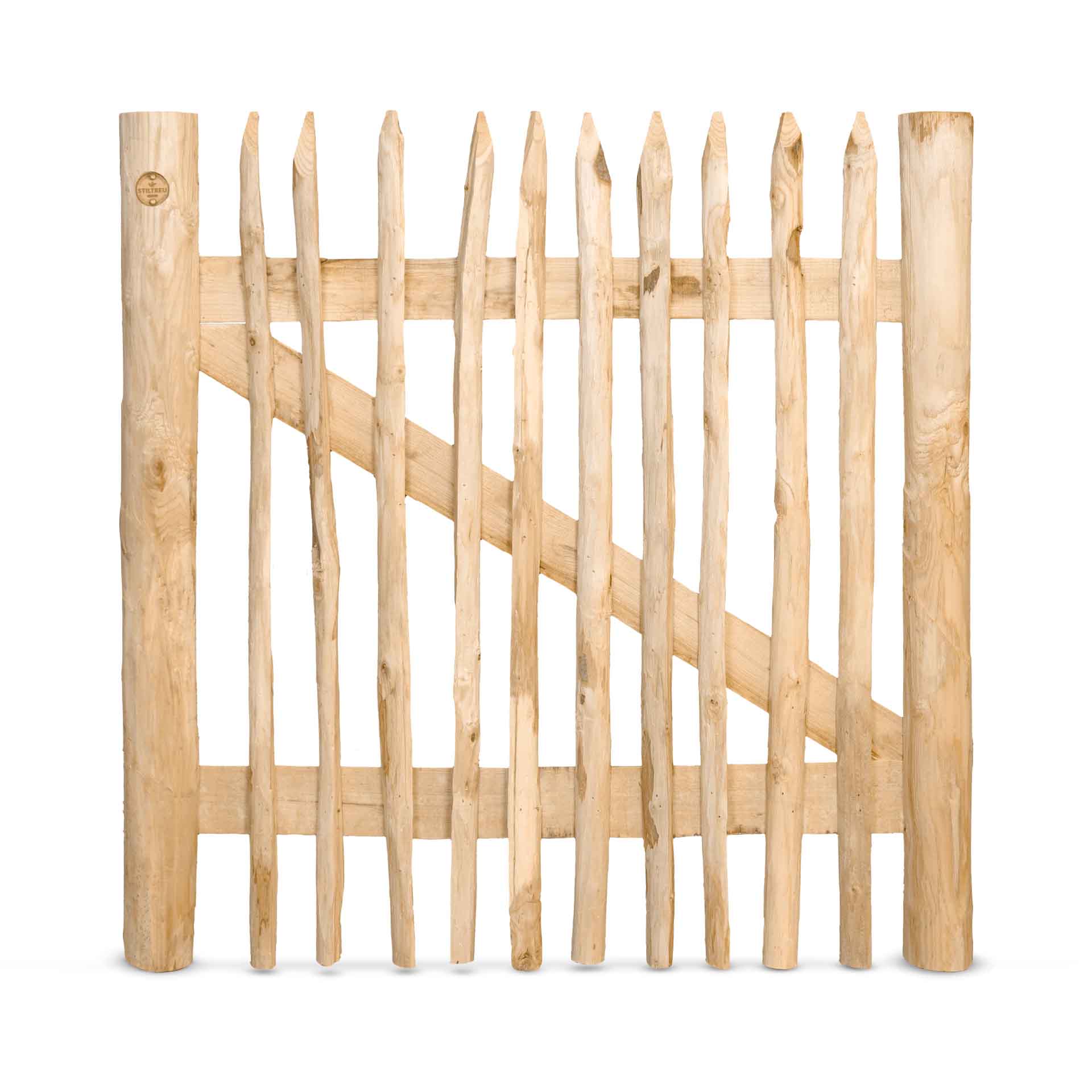 Classic Staketenzaun-Tor (genagelte Ausführung), Edelkastanie B100 cm H100 cm Classic Staketenzaun-Tor (genagelte Ausführung), Edelkastanie B100 cm H100 cm
