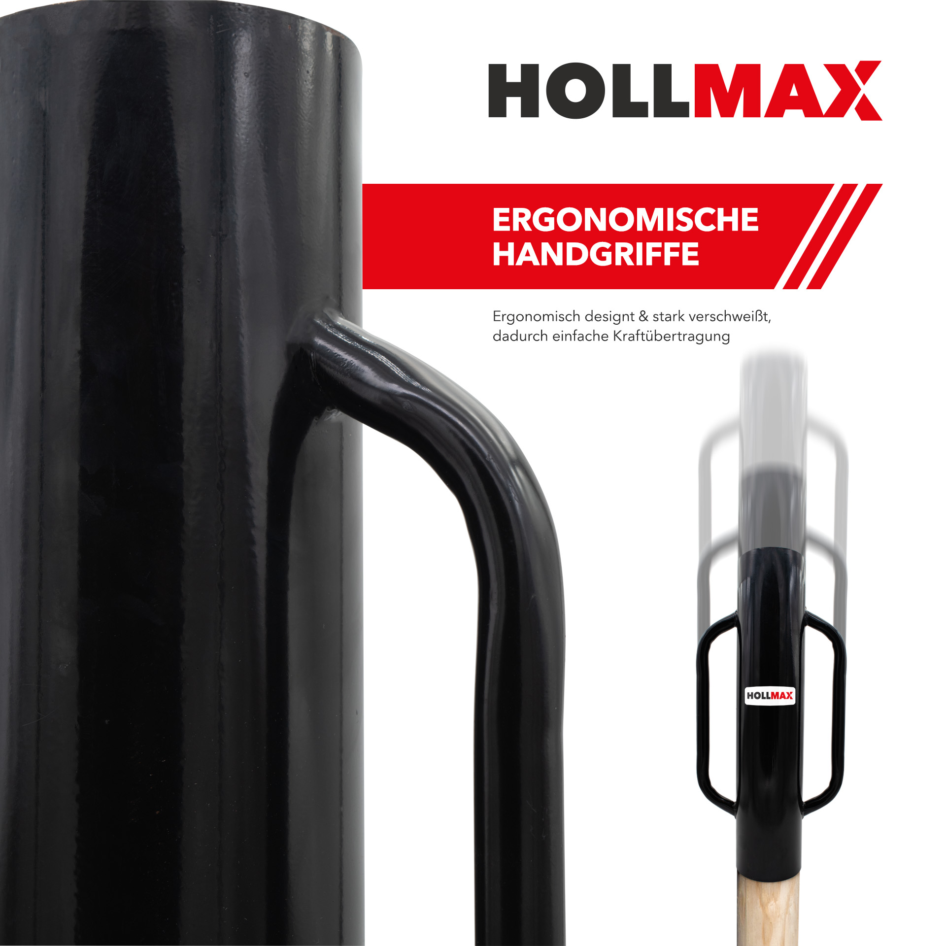 Post driver for fence posts and poles, 13.3 cm diameter, 60 cm height, black Post driver for fence posts and poles, 13.3 cm diameter, 60 cm height, black
