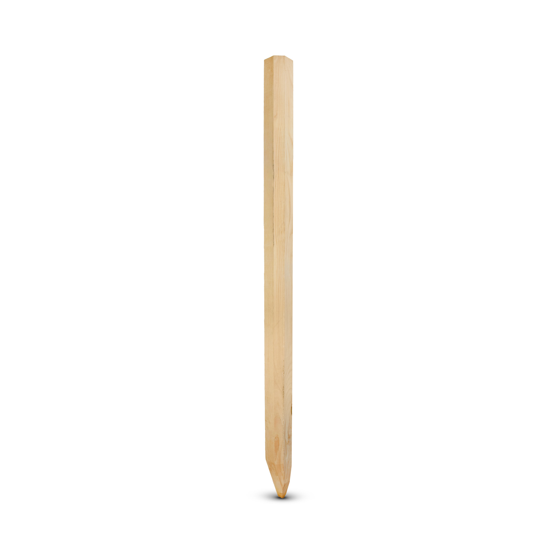 Fünfkantpfähle aus Kastanie, 120 cm Länge, Durchmesser 6-8 cm