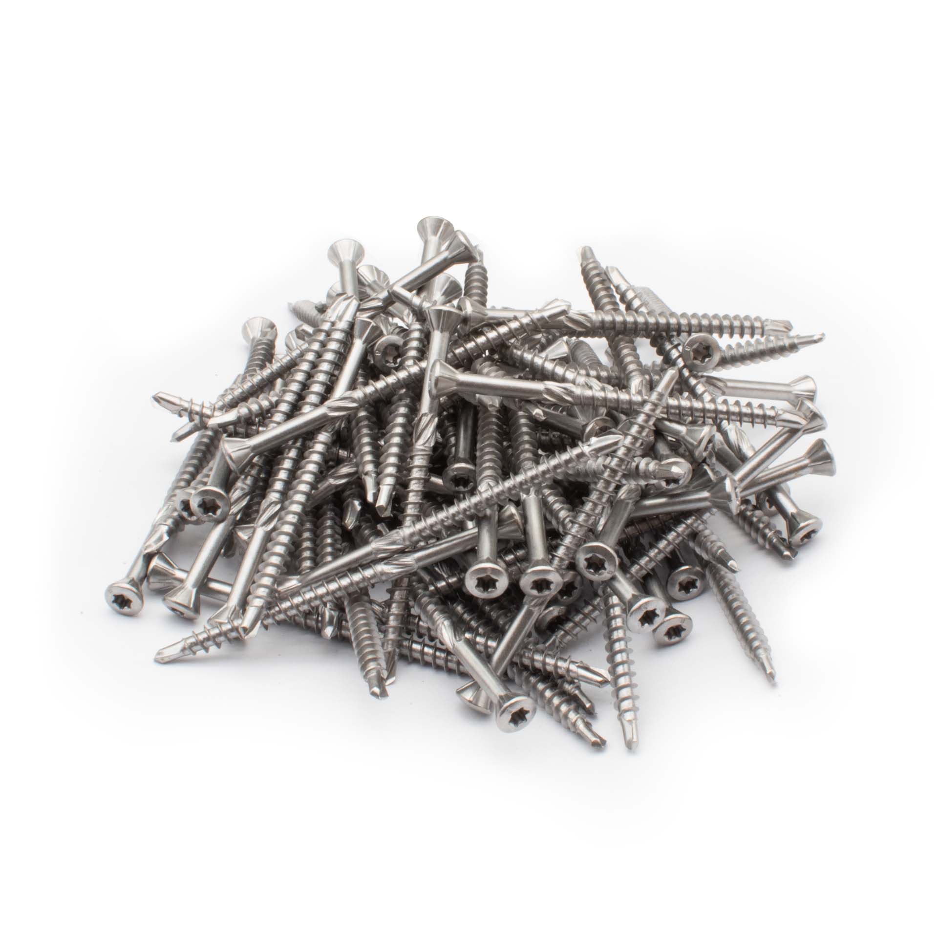 Premium Edelstahlschraube mit Bohrkopf (100 Stück, 5x70mm, Torx) für Polderzaun/Heuvelzaun-Befestigung Premium Edelstahlschraube mit Bohrkopf (100 Stück, 5x70mm, Torx) für Polderzaun/Heuvelzaun-Befestigung