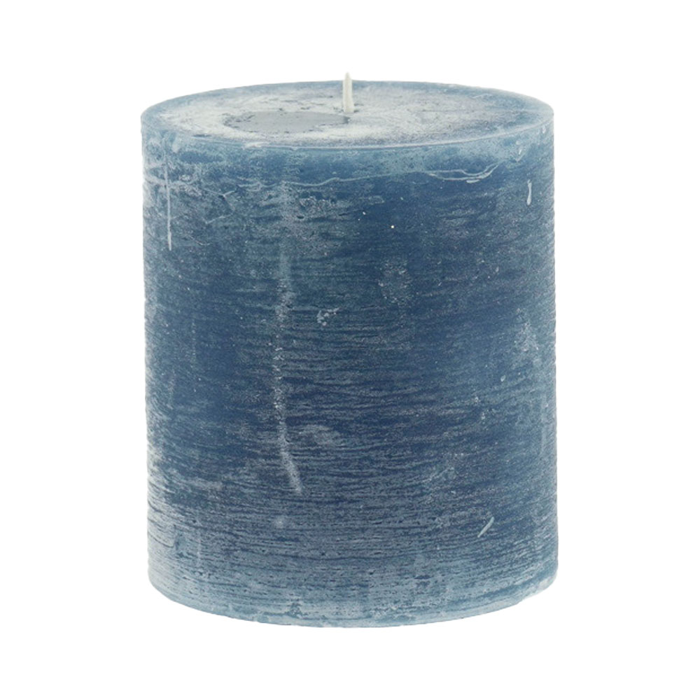 Pillar Candle, Blau, 9x10cm