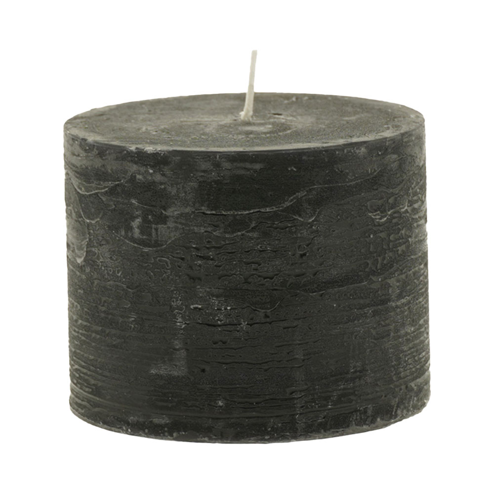 Pillar Candle, Schwarz, 9x7cm