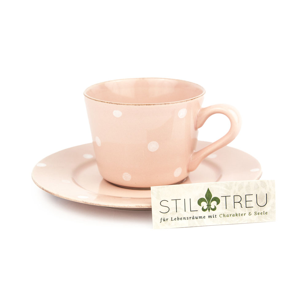 Gedeck / Kaffee / Tee 2-teilig / Ober- und Untertasse Chitra, rosa, 0,20 l Gedeck / Kaffee / Tee 2-teilig / Ober- und Untertasse Chitra, rosa, 0,20 l