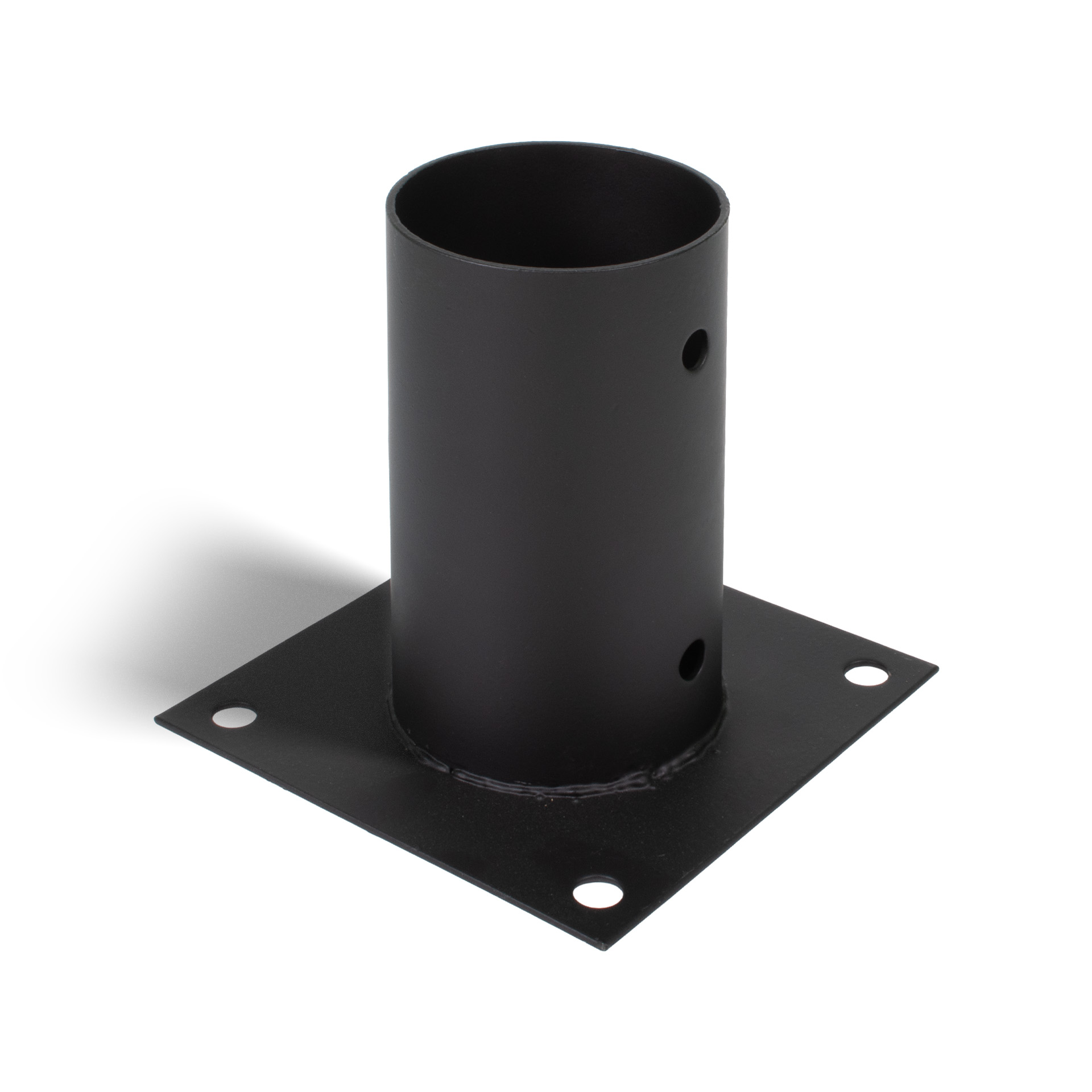 Aufschraubhülse (80 mm) für Rundholzpfosten, pulverbeschichtet, schwarz Aufschraubhülse (80 mm) für Rundholzpfosten, pulverbeschichtet, schwarz
