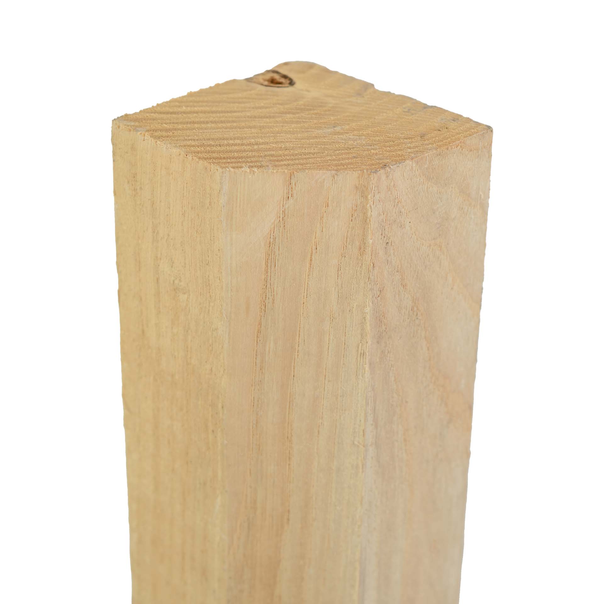 Fünfkantpfähle aus Kastanie, 120 cm Länge, Durchmesser 6-8 cm
