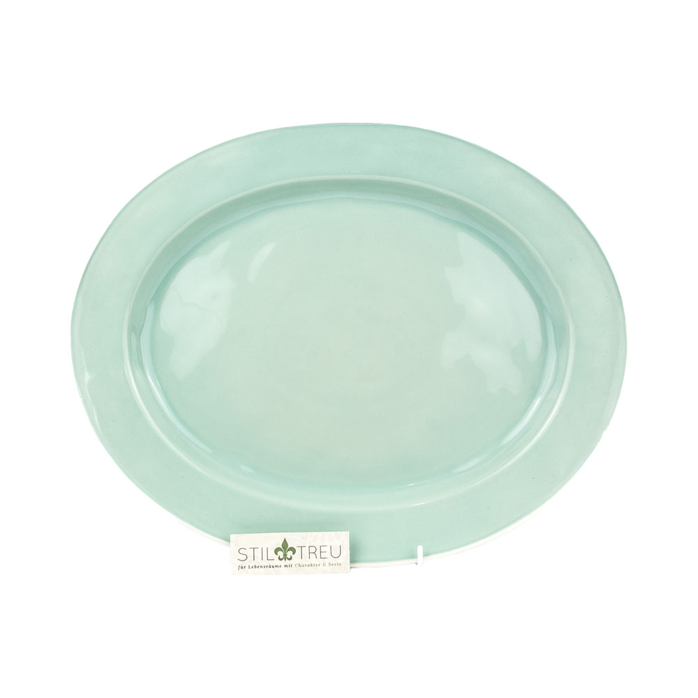 Ovale Platte Astoria, türkis, 40 cm