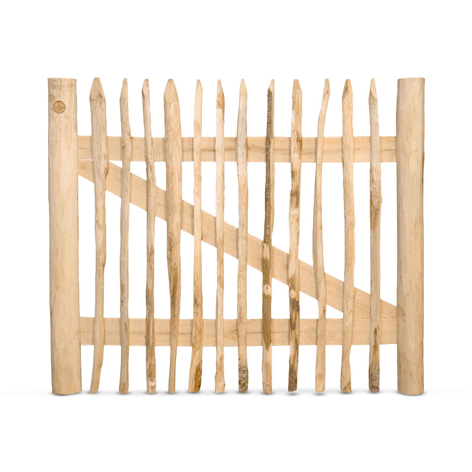 Classic Staketenzaun-Tor (genagelte Ausführung), Edelkastanie B120 cm H100 cm Classic Staketenzaun-Tor (genagelte Ausführung), Edelkastanie B120 cm H100 cm