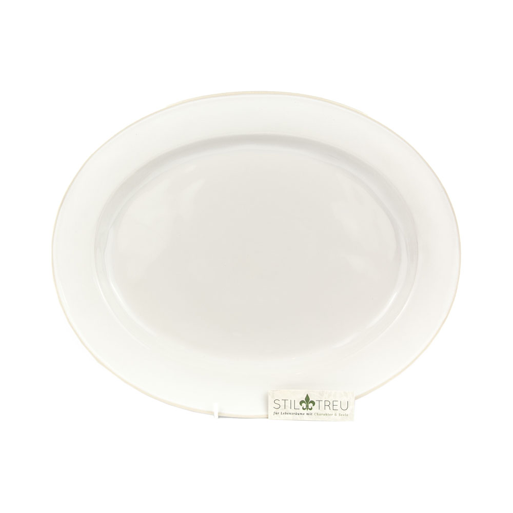 Ovale Platte Astoria, weiß, 40 cm