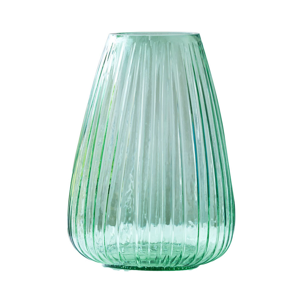 Glasvase,100% recyceltes Glas, H 22cm, Farbe Grün