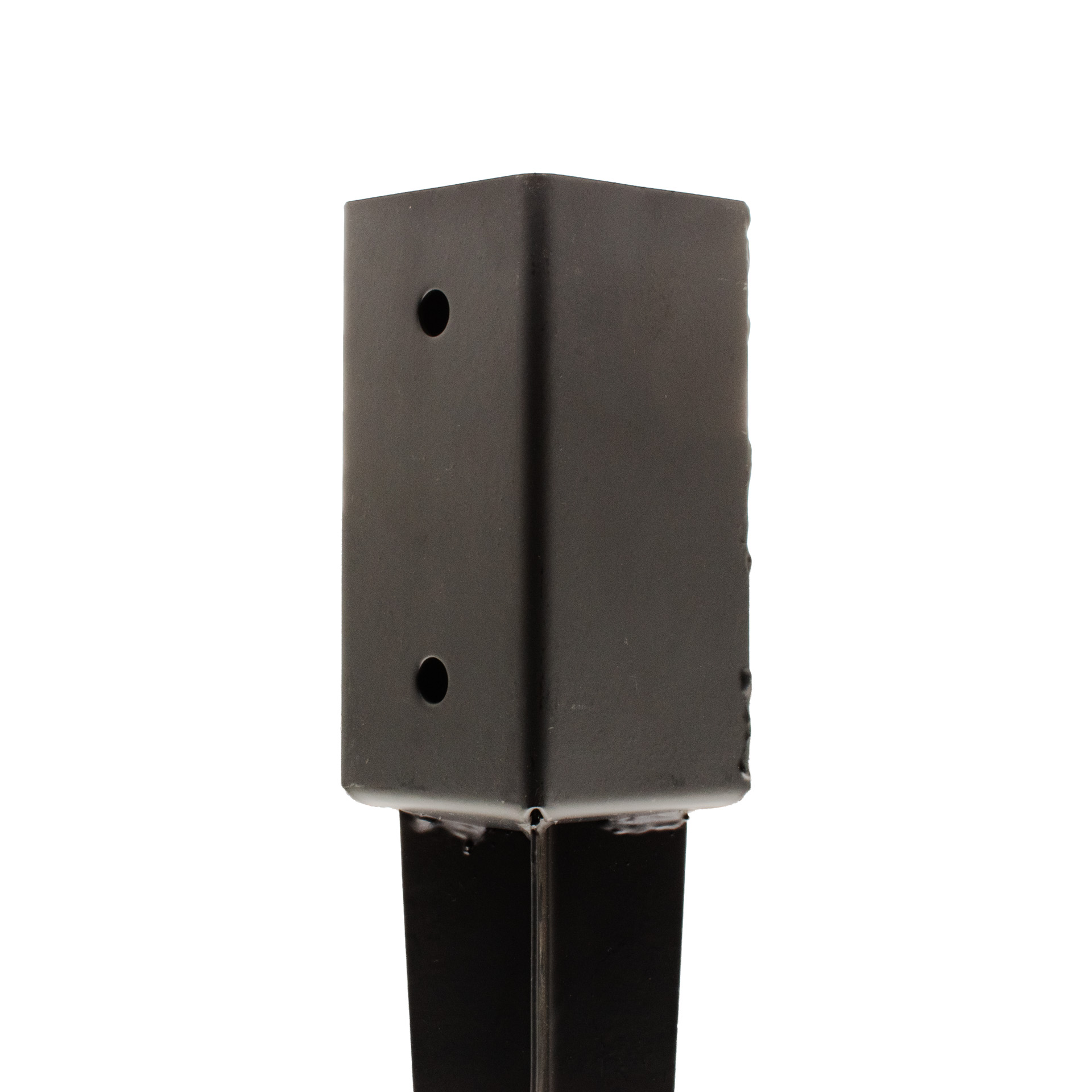 Paalhouder (71 mm) voor vierkante palen, poedergecoat, zwart