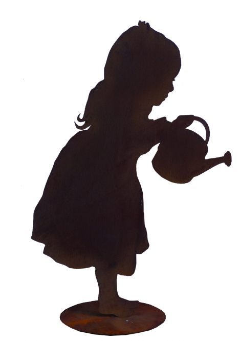 Mädchen mit Gießkanne Edelrost, Rost Deko, 110 x 70 cm Mädchen mit Gießkanne Edelrost, Rost Deko, 110 x 70 cm