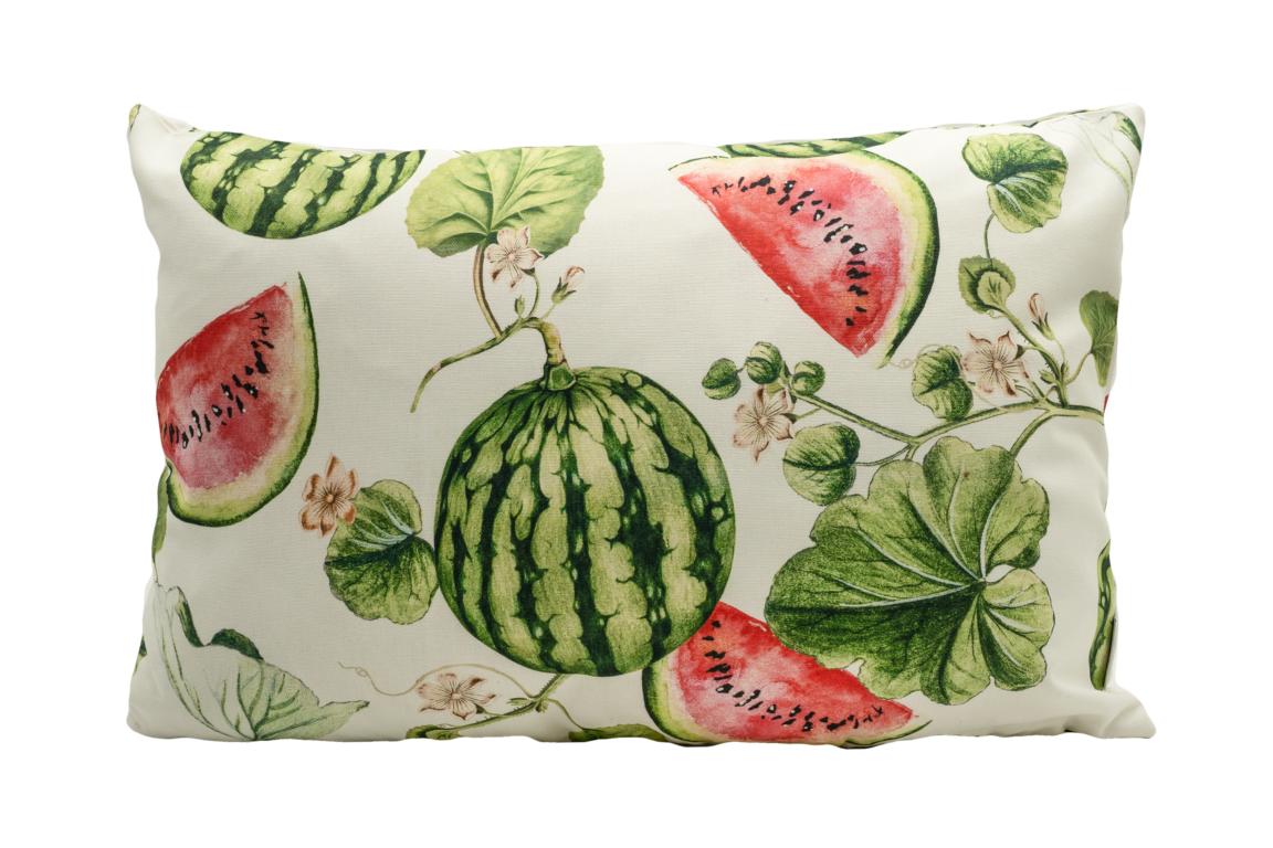 Kissenhülle Watermelons, beige mit Wassermelonen 40 x 60 cm