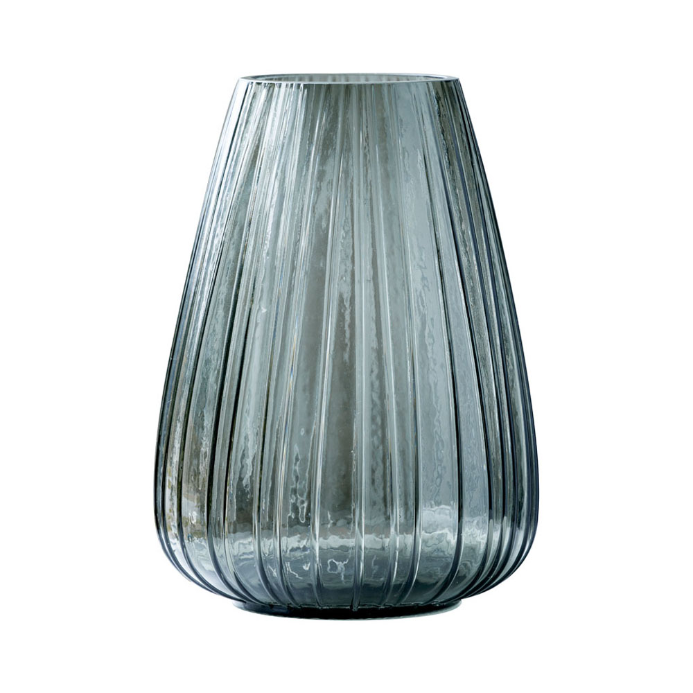 Glasvase,100% recyceltes Glas, H 22cm, Farbe Grau