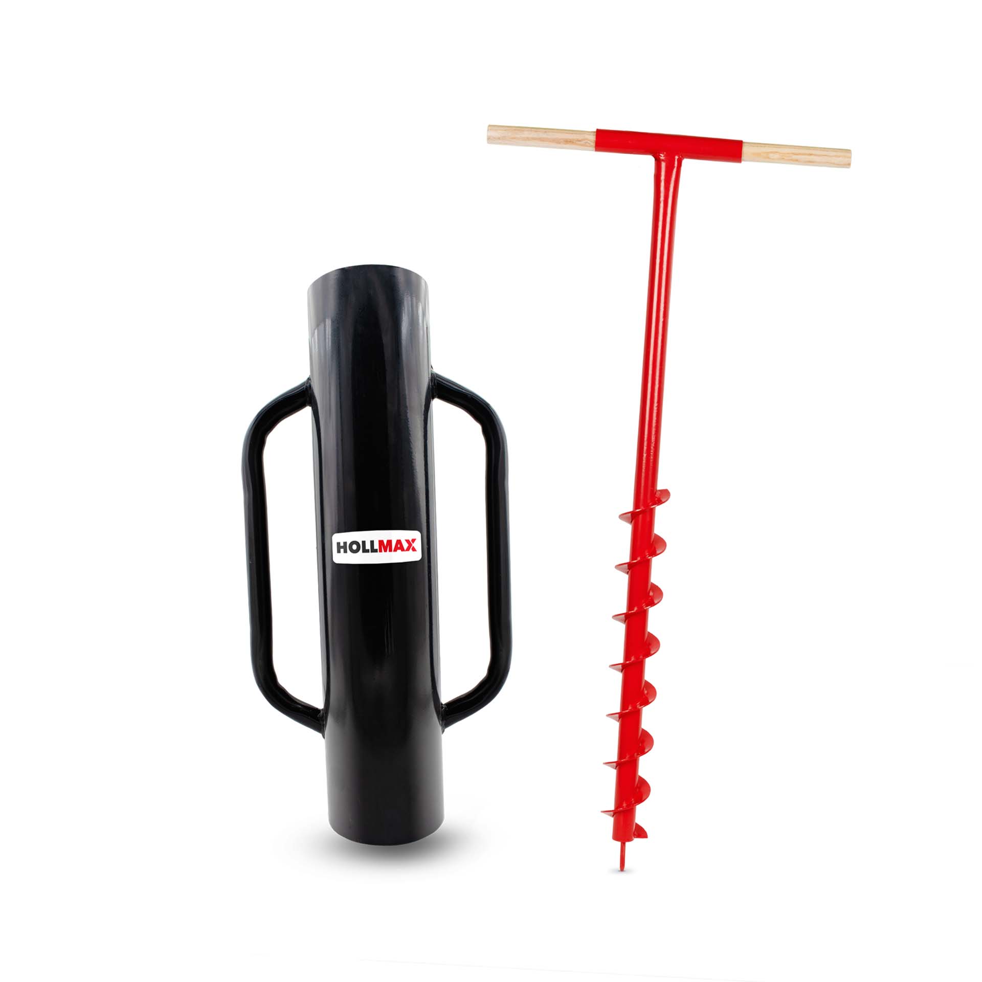172560-zwilling-1 Aufbauset mit Pfahlramme & Erdbohrer für Staketenzaun-Pfähle