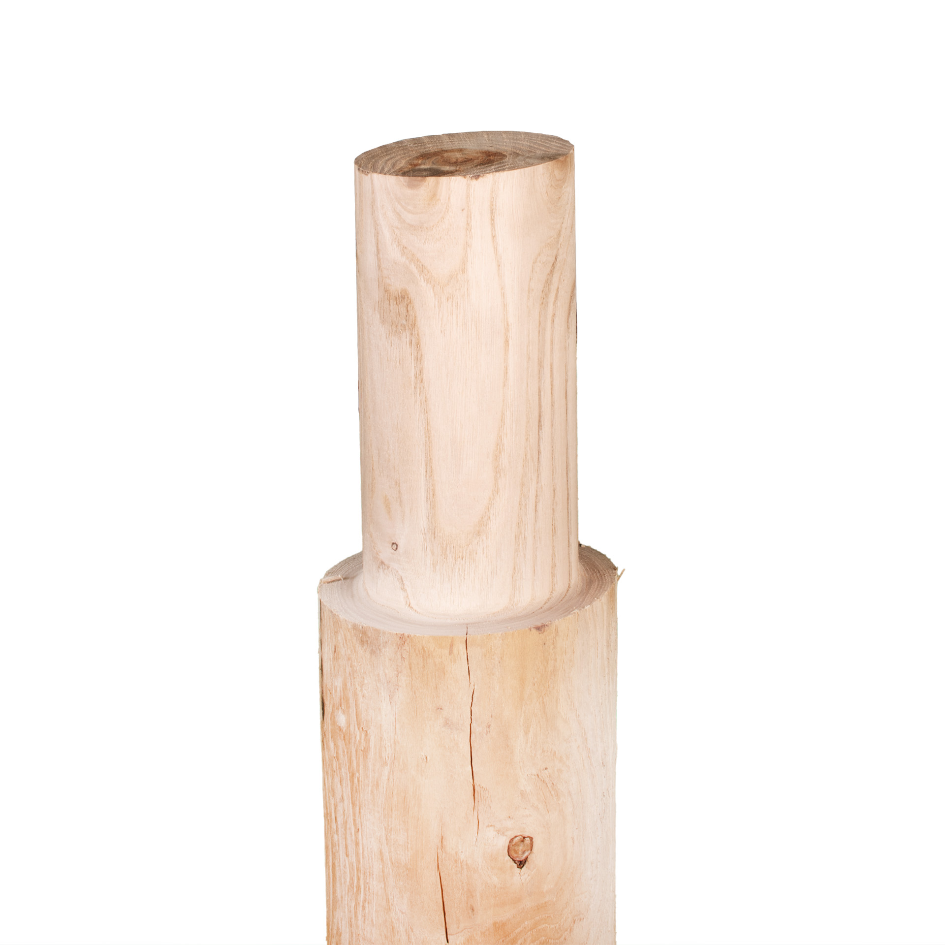 Teilgefräste Pfosten 50 cm für Einschlag- und Aufschraubhülsen 80 mm, Kastanie