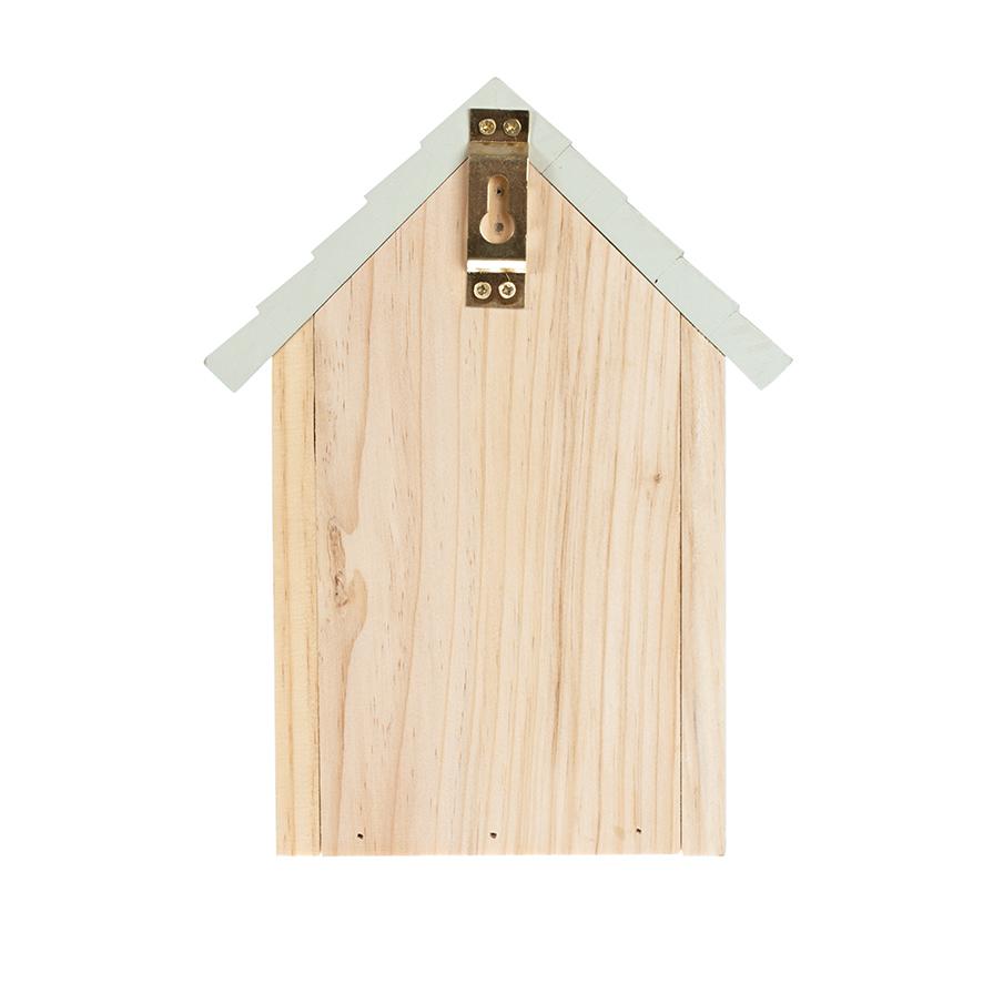 Wrendale Vogelhaus aus Holz, Motiv Spatz & Blumen, 15,5x 15x26 cm