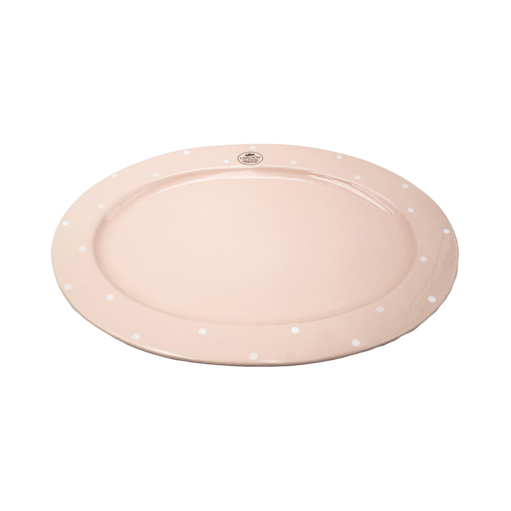 Ovale Platte Chitra rosa, 43 cm