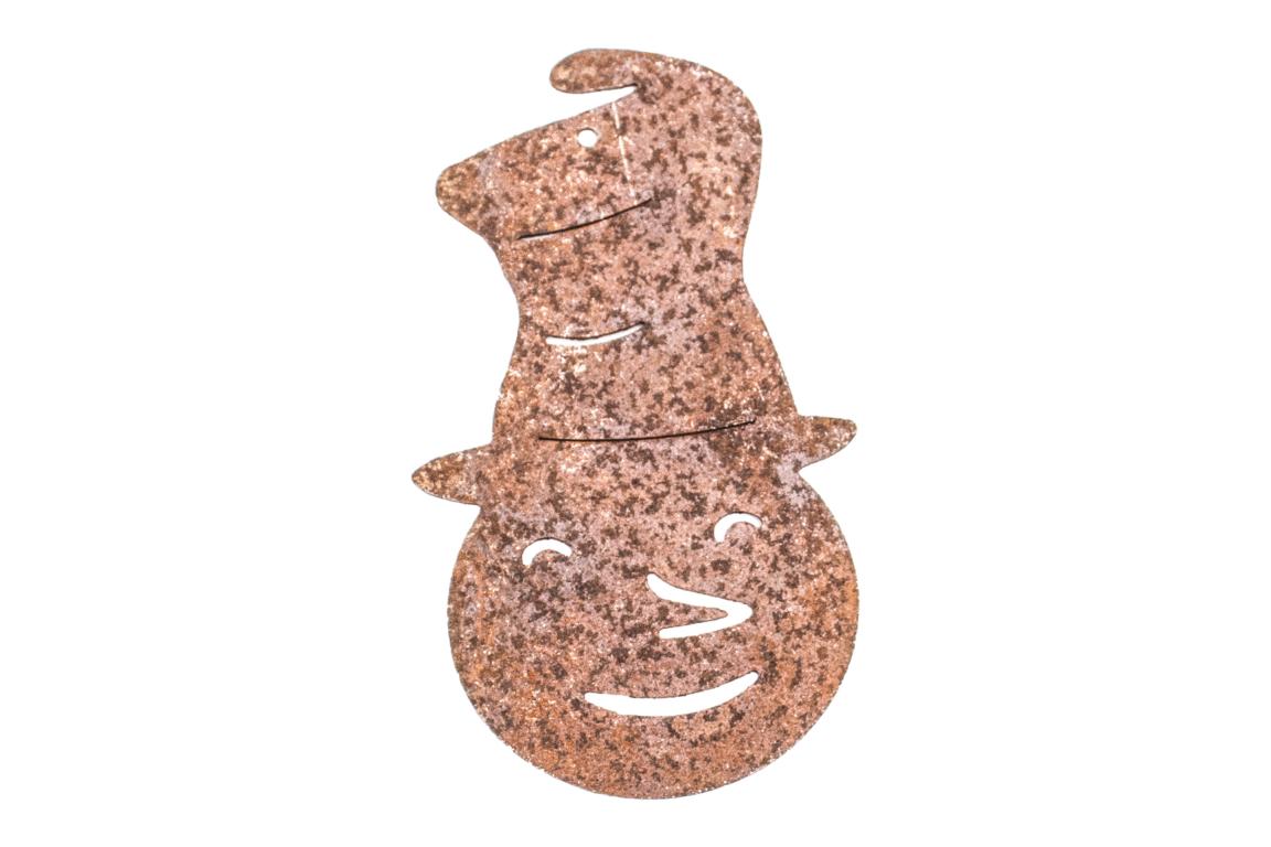 Schneemannkopf zum Hängen, Edelrost, 8 cm Schneemannkopf zum Hängen, Edelrost, 8 cm