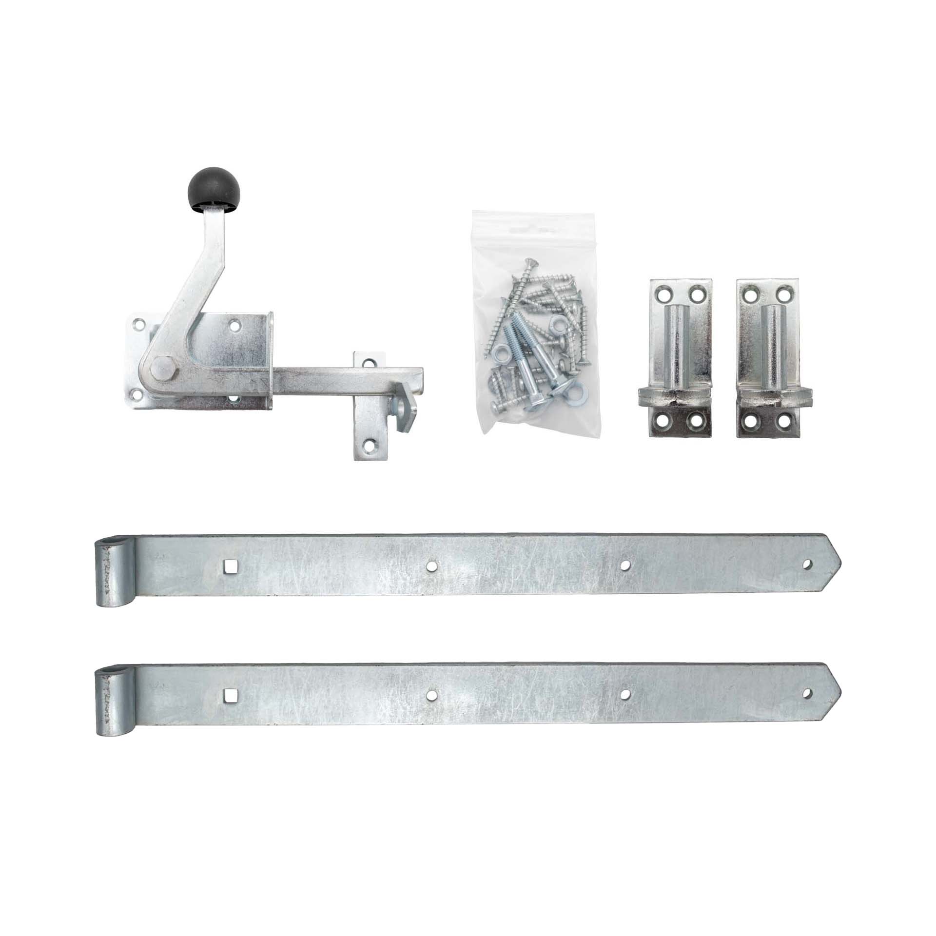 Staketenzaun-Tor Set (silber) aus Edelkastanie, Breite 100 cm, Höhe 175 cm (genagelte Ausführung)