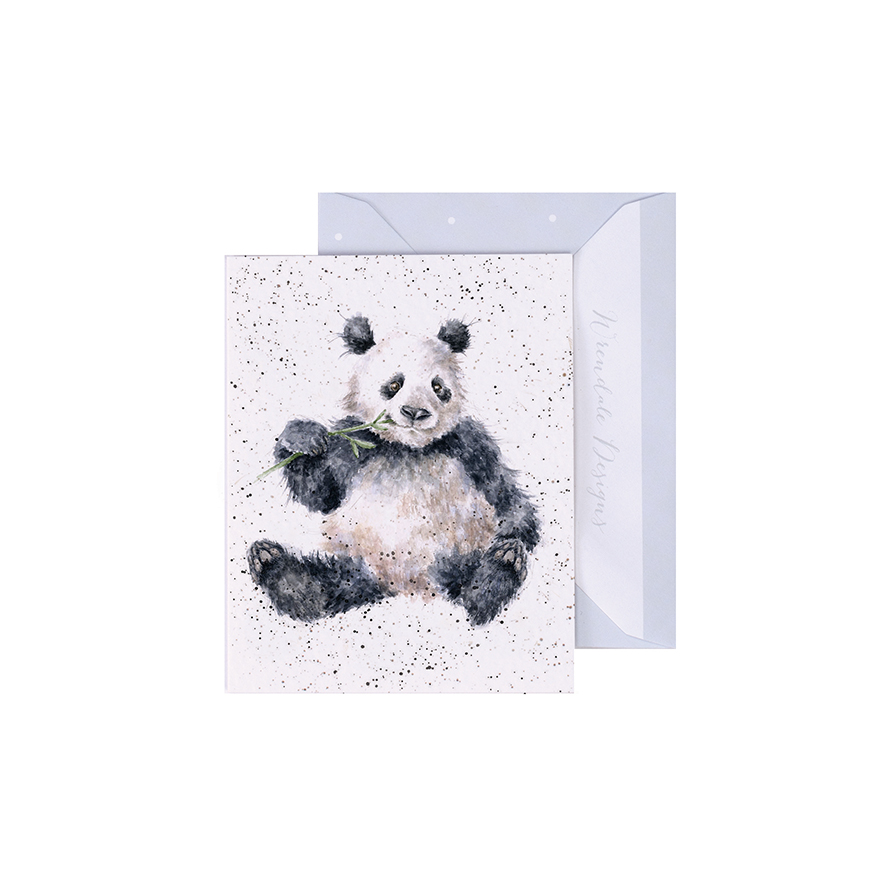 Wrendale Mini-Karte mit Umschlag, Motiv Pandabär, Bamboozled