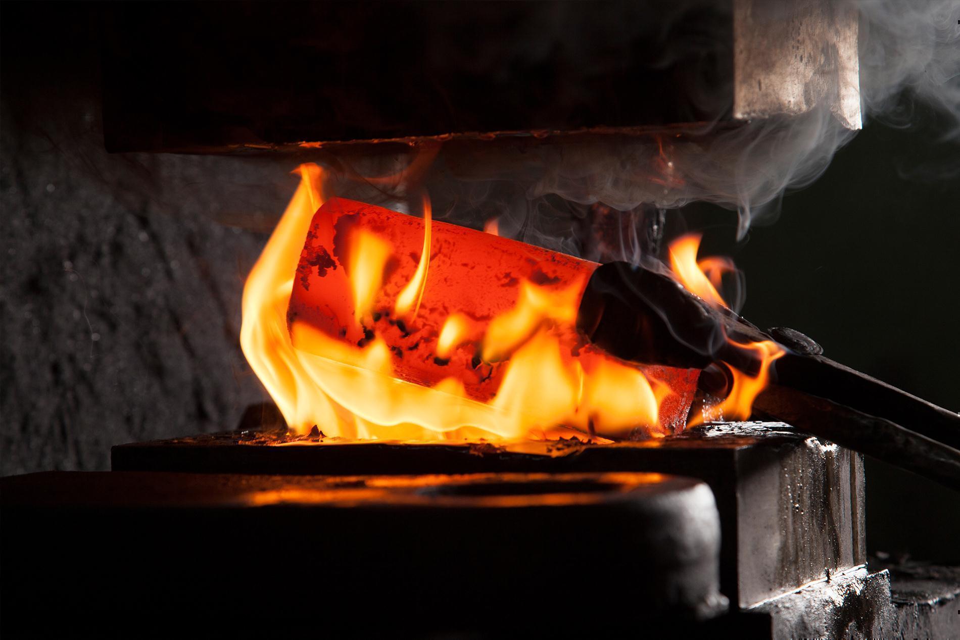 Krumpholz struikvork met essenhouten steel