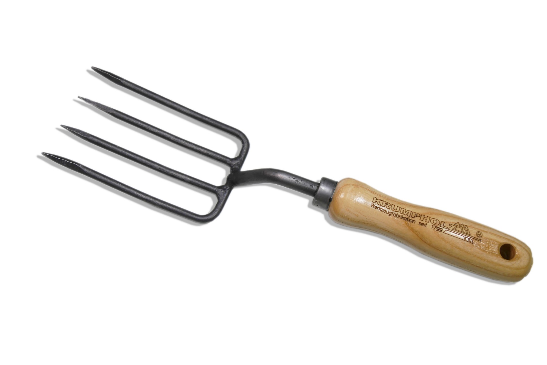 Krumpholz Blumengabel mit 4 runden Zinken und Eschengriff (14 cm) Krumpholz Blumengabel mit 4 runden Zinken und Eschengriff (14 cm)