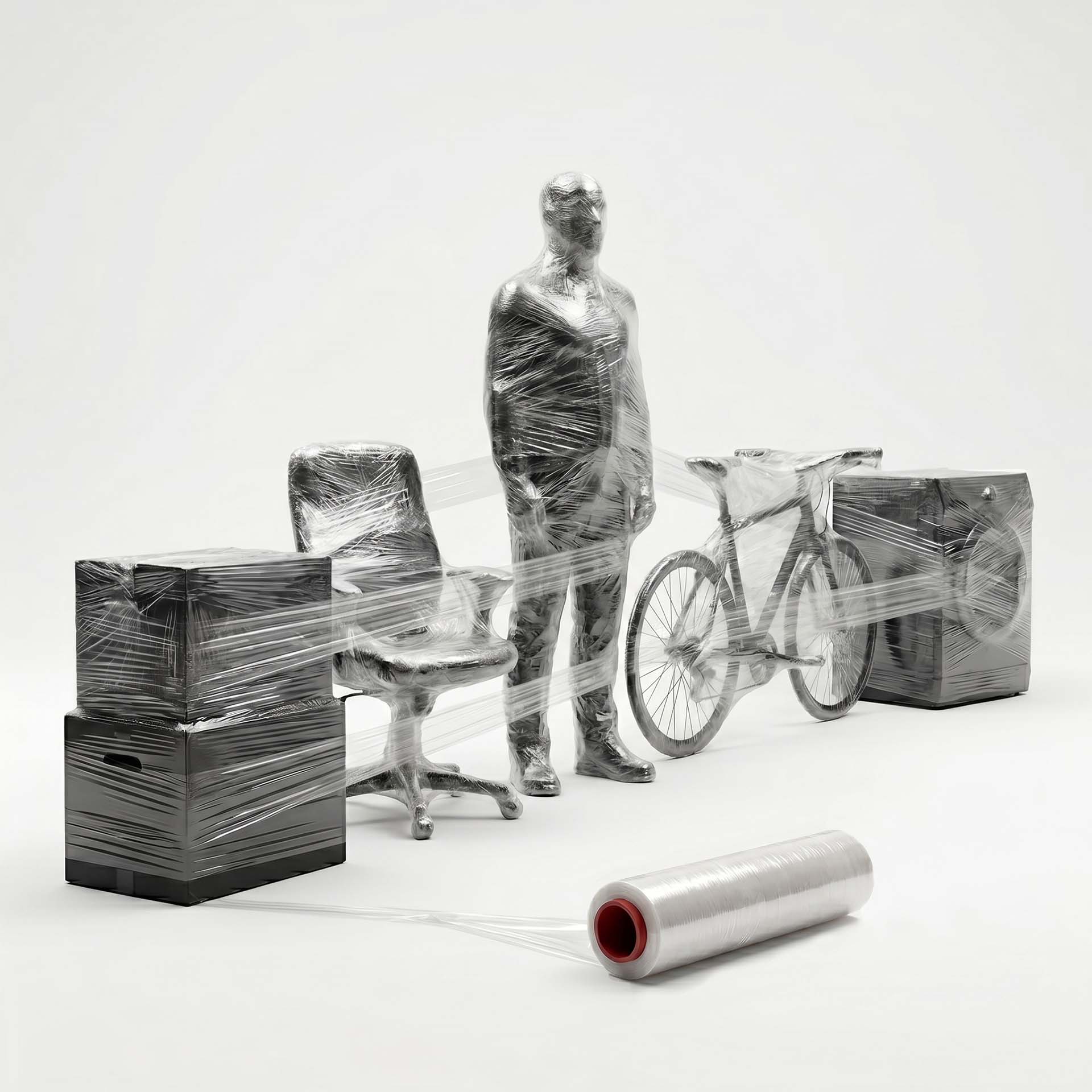 HOLLMAX Profi Stretchfolie, 23 my, 236 m, Palette (240 Stück à 2,5 kg), Transparent