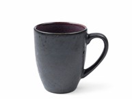 Bitz Becher, Steingut schwarz/lila, 30 cl Bitz Becher, Steingut schwarz/lila, 30 cl