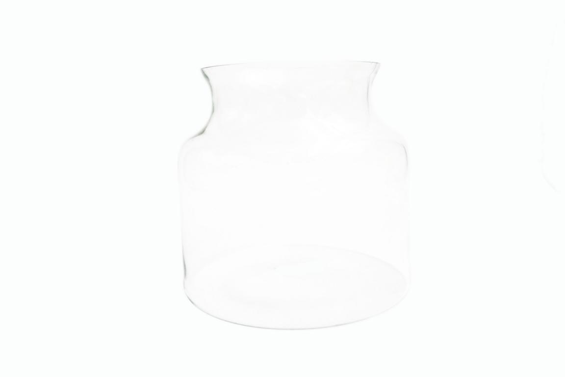Vase Milchkannenform, aus Glas, H20 cm D19 cm